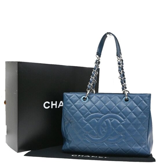 CHANEL CC Matelasse Chain Shoulder Bag Grained Calfskin Leather BE GHW - Picture 1 of 16